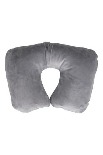 Easy Inflate Fleece Pillow Grey