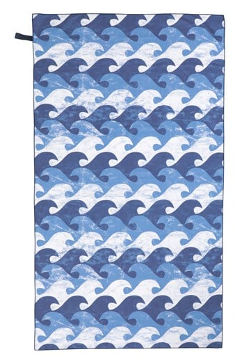 Printed Microfibre Towel - Giant - 150 x 85cm Dark Blue