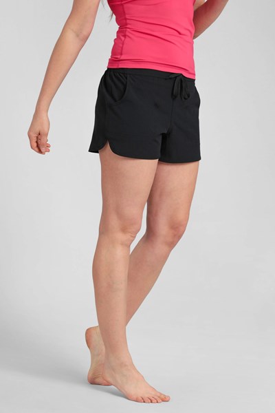 Womens Stretch Board Shorts - Black