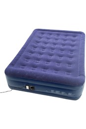 Double-Raised Air bed with In-Built Pump Blue