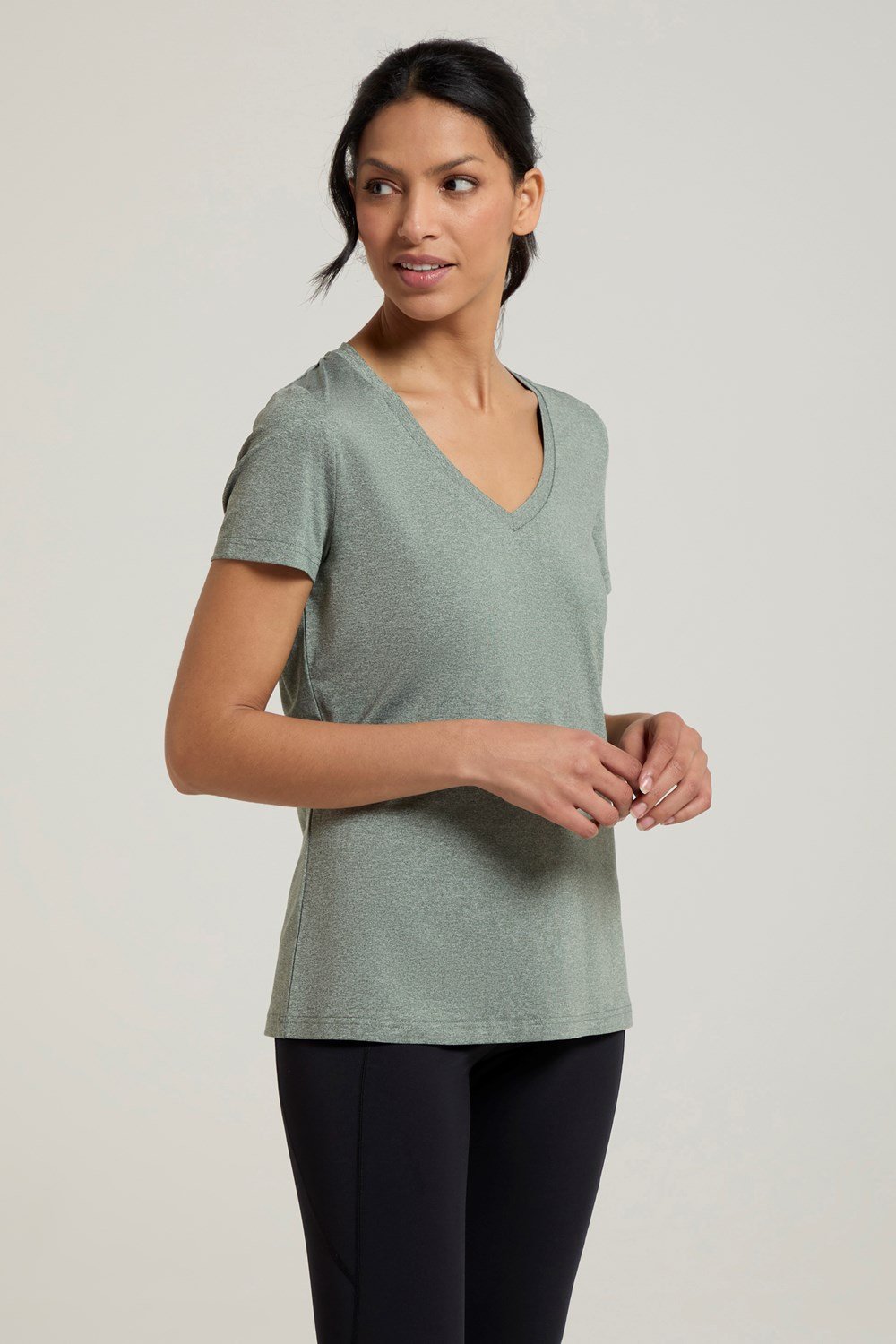 Mountain Warehouse Womens V Neck Tee Lightweight Breathable Comfortable T-Shirt - Picture 24 of 49