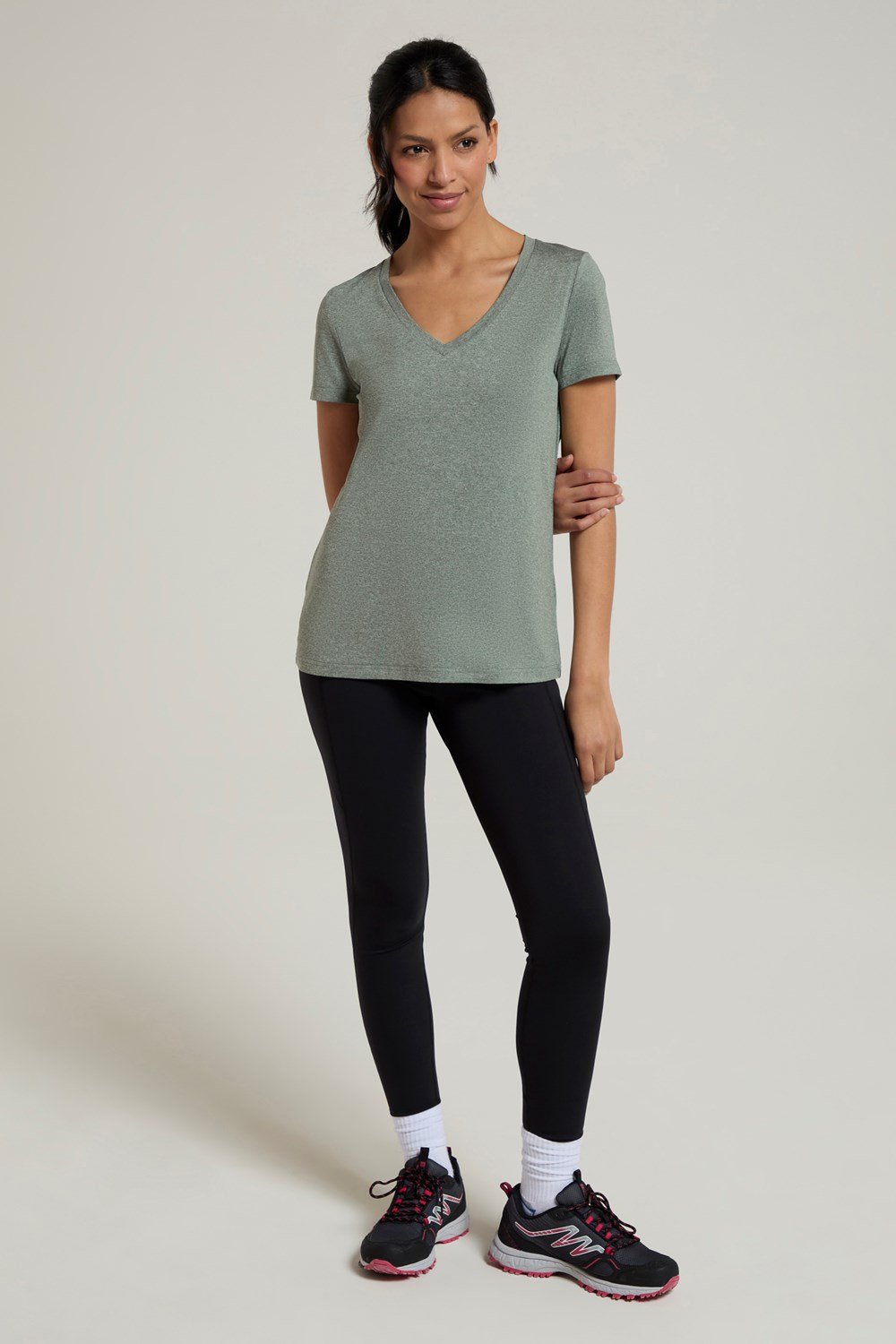 Mountain Warehouse Womens V Neck Tee Lightweight Breathable Comfortable T-Shirt - Picture 26 of 49