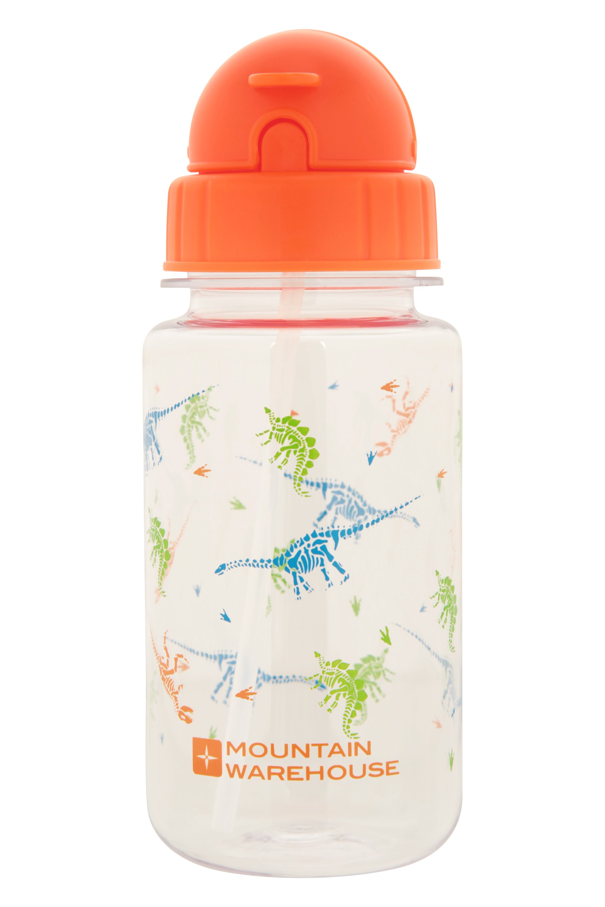 BPA Free Printed Flip Lid Kids Water Bottle - 350ml - Orange