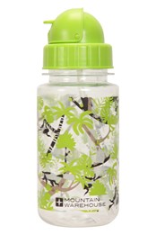BPA Free Printed Flip Lid Kids Water Bottle - 350ml Green
