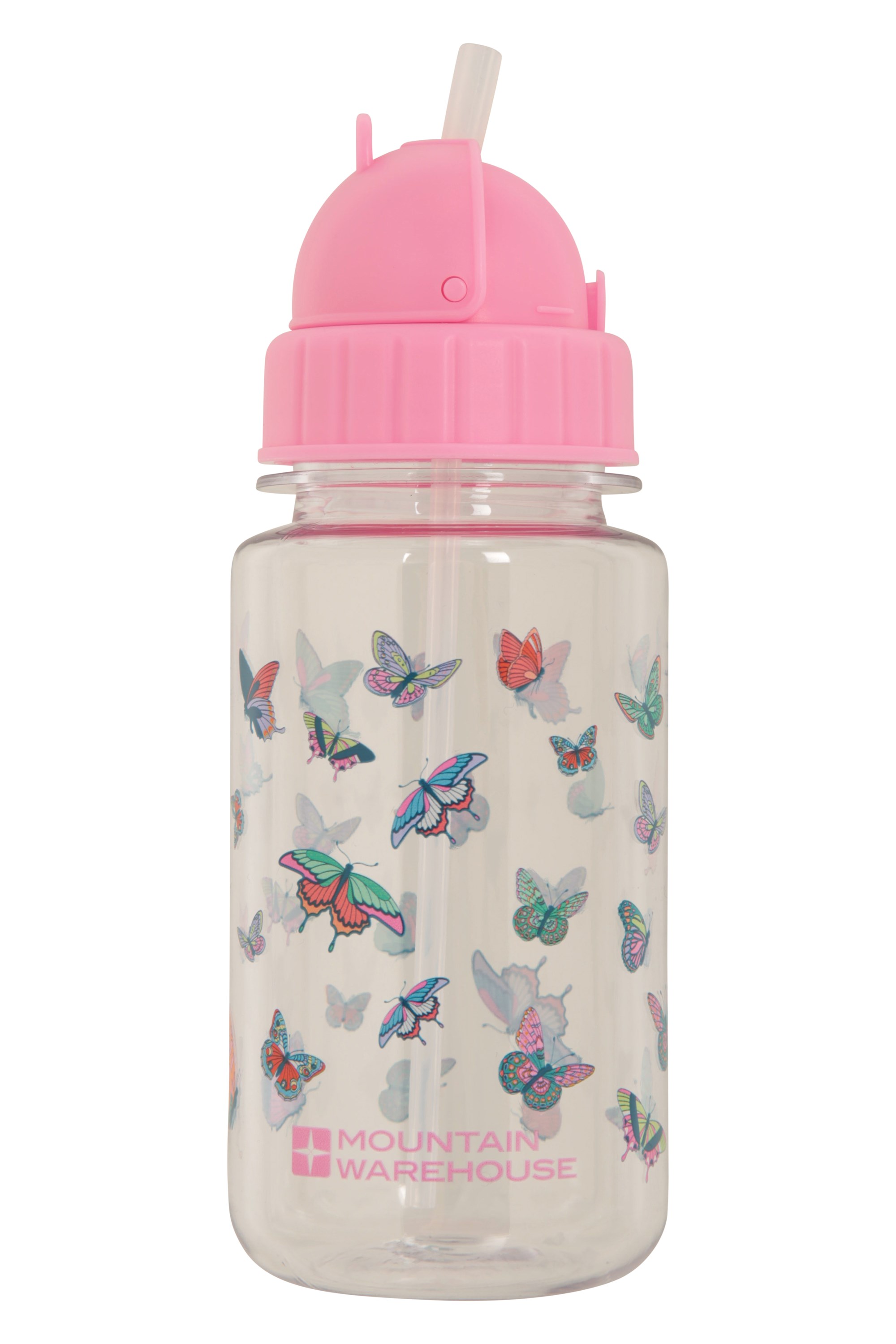 Baby Cub White Flower Kids 12 oz Water Bottle Flip Top