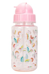 BPA Free Printed Flip Lid Kids Bottle - 350ml Pink