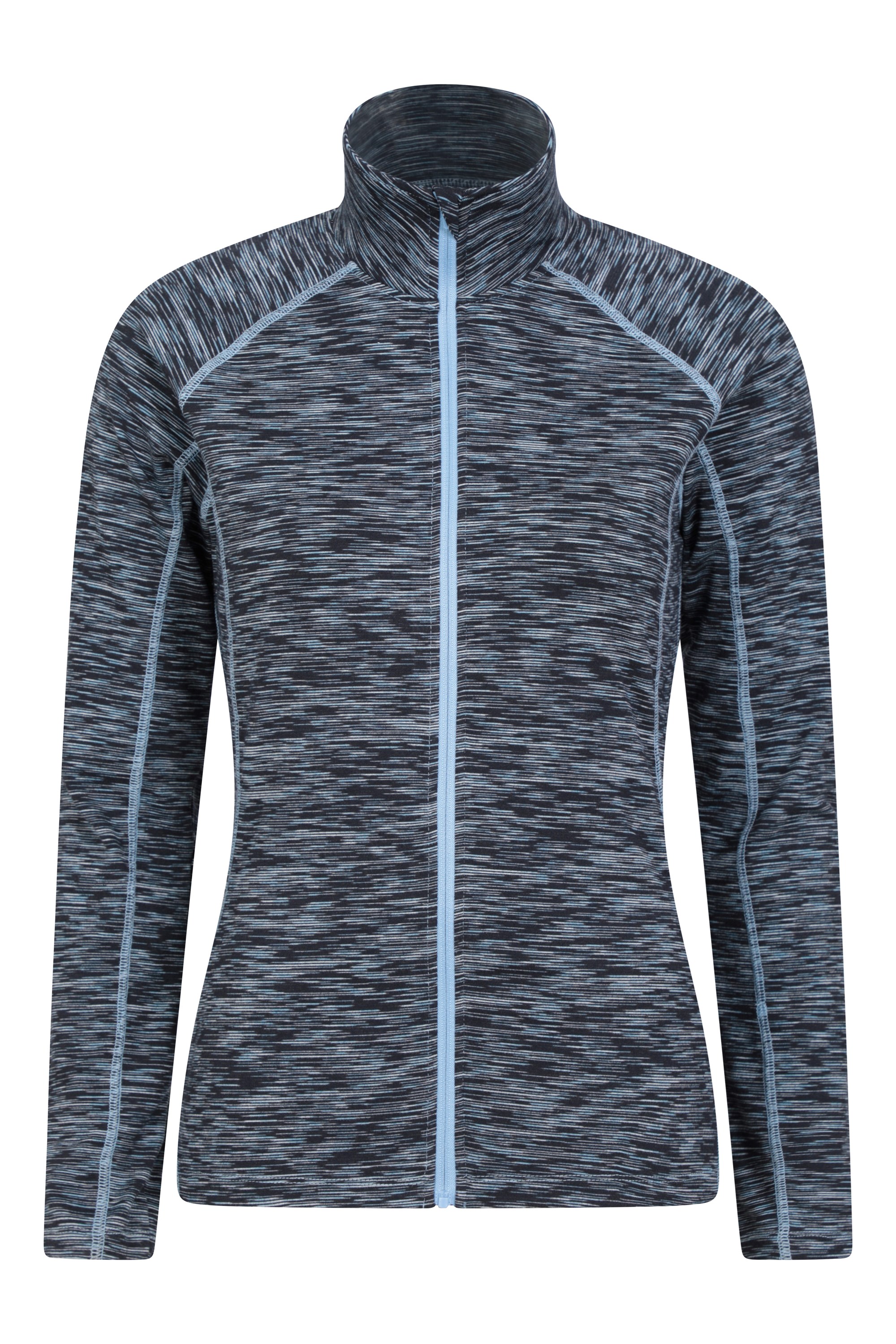 Bend & Stretch Damen-Midlayer mit Reißverschluss – Blau