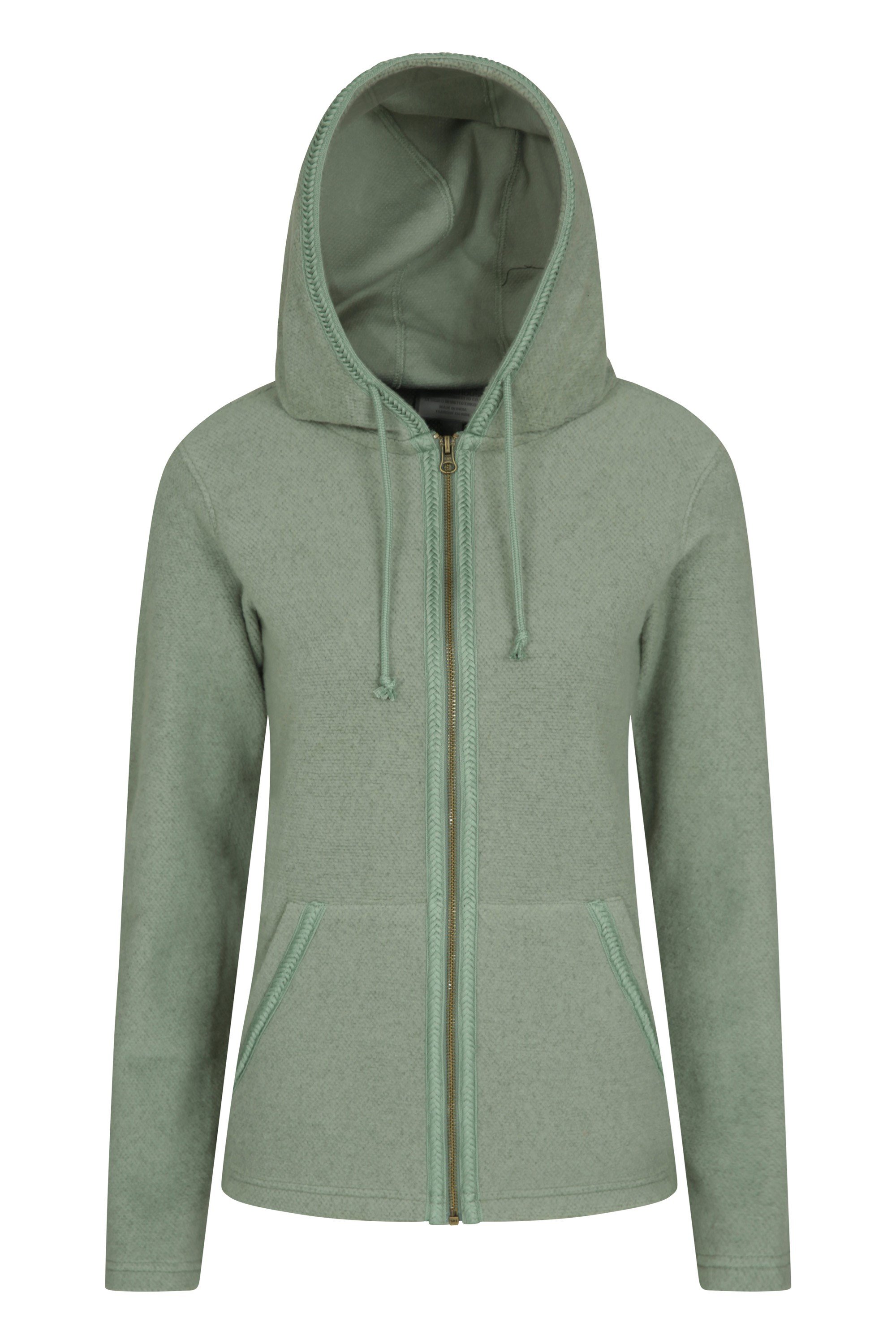 green zip up hoodie womens