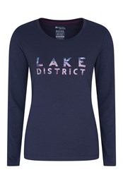 Camiseta Manga Larga Lake District Mujer Azul Marino