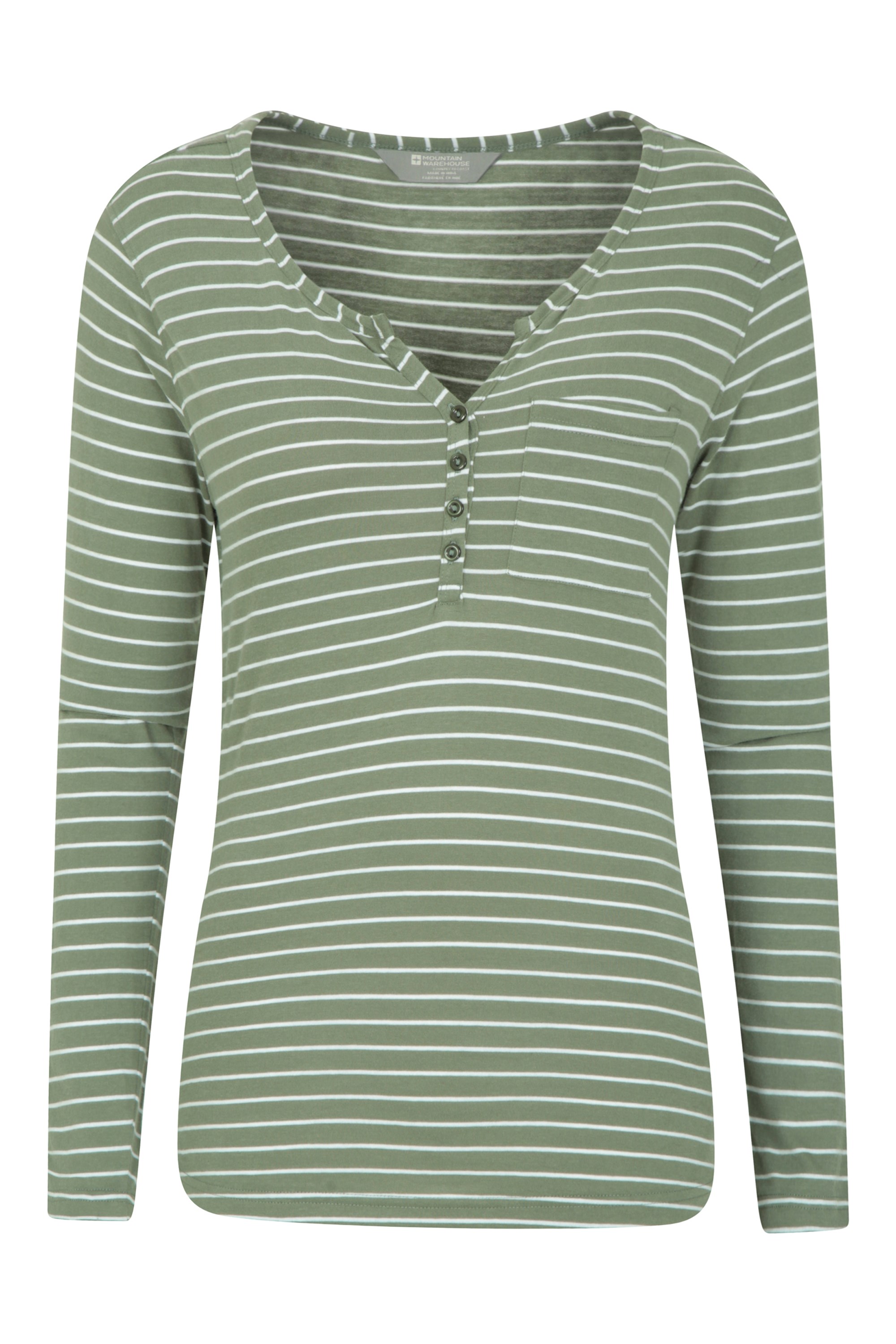 Laufen leichtes T-Shirt – ideal für Sommer Mountain Warehouse UV-Polo für Damen – UV-Schutz-Damen-T-Shirt Top mit V-Ausschnitt Wandern & Outdoor 