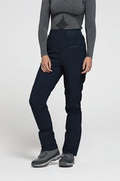 Avalanche Womens High-Waisted Slim Fit Ski Pants Navy