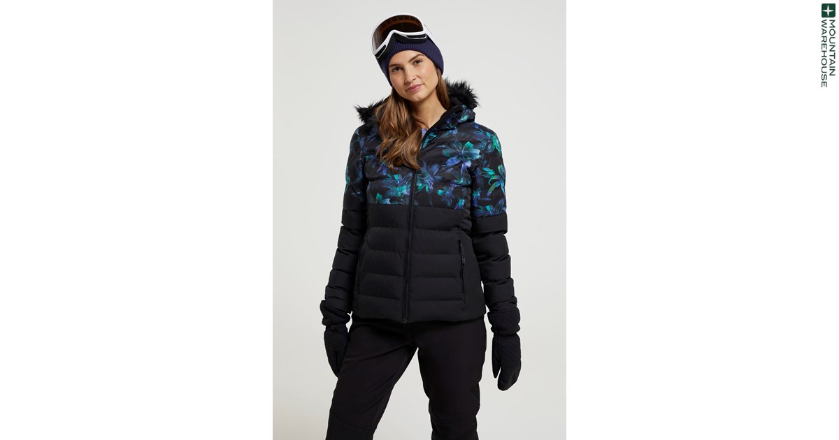 Plus Size Avalanche Faux-Fur Hood Quilted Ski Jacket