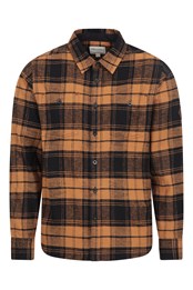 Lumberjack Flannel Long Sleeve Mens Shirt Rust