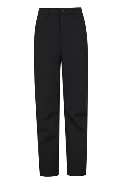 Softshell Mens Trousers - Short Length - Black