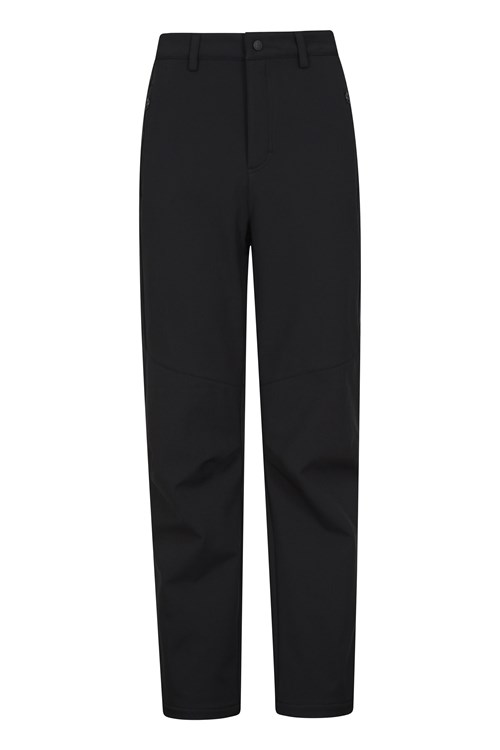Mountain Warehouse Softshell Mens Pants - Short Length - Black | Size W42