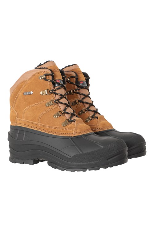 Mountain Warehouse Range Mens Snow Boots - Beige | Size 10