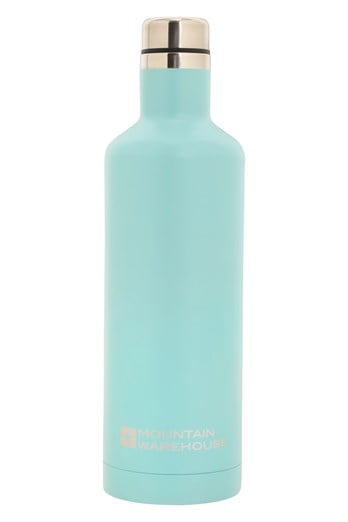 Straight Stainless Steel Double Walled Bottle - 500ml Pale Blue