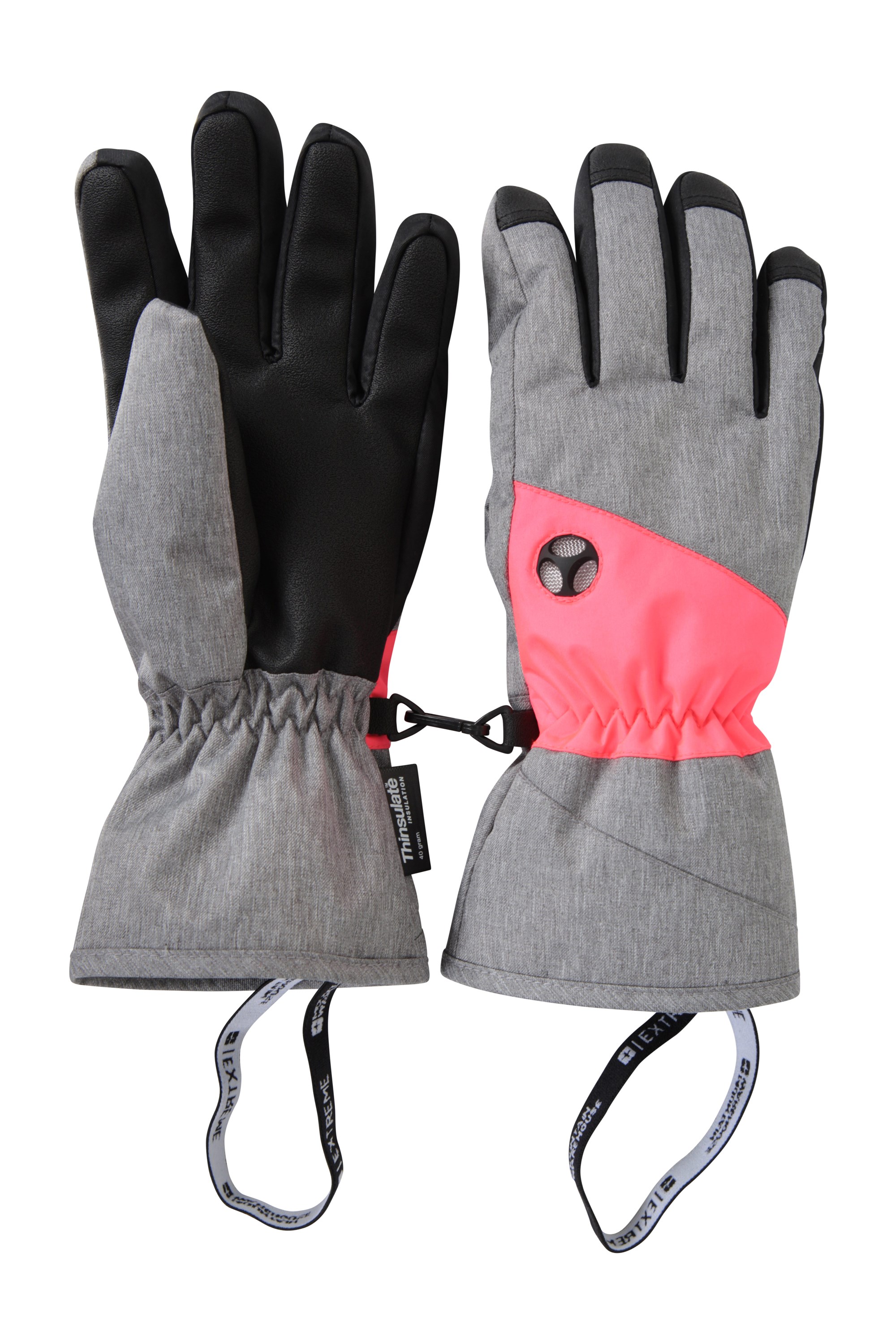 pink ski gloves