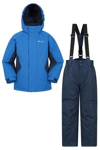 Kids Ski Jacket and Pant Set Blue