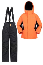 Set Veste/Pantalon de ski Enfants Orange Vif