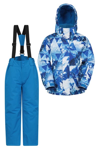 Kids Ski Jacket and Pant Set - Blue