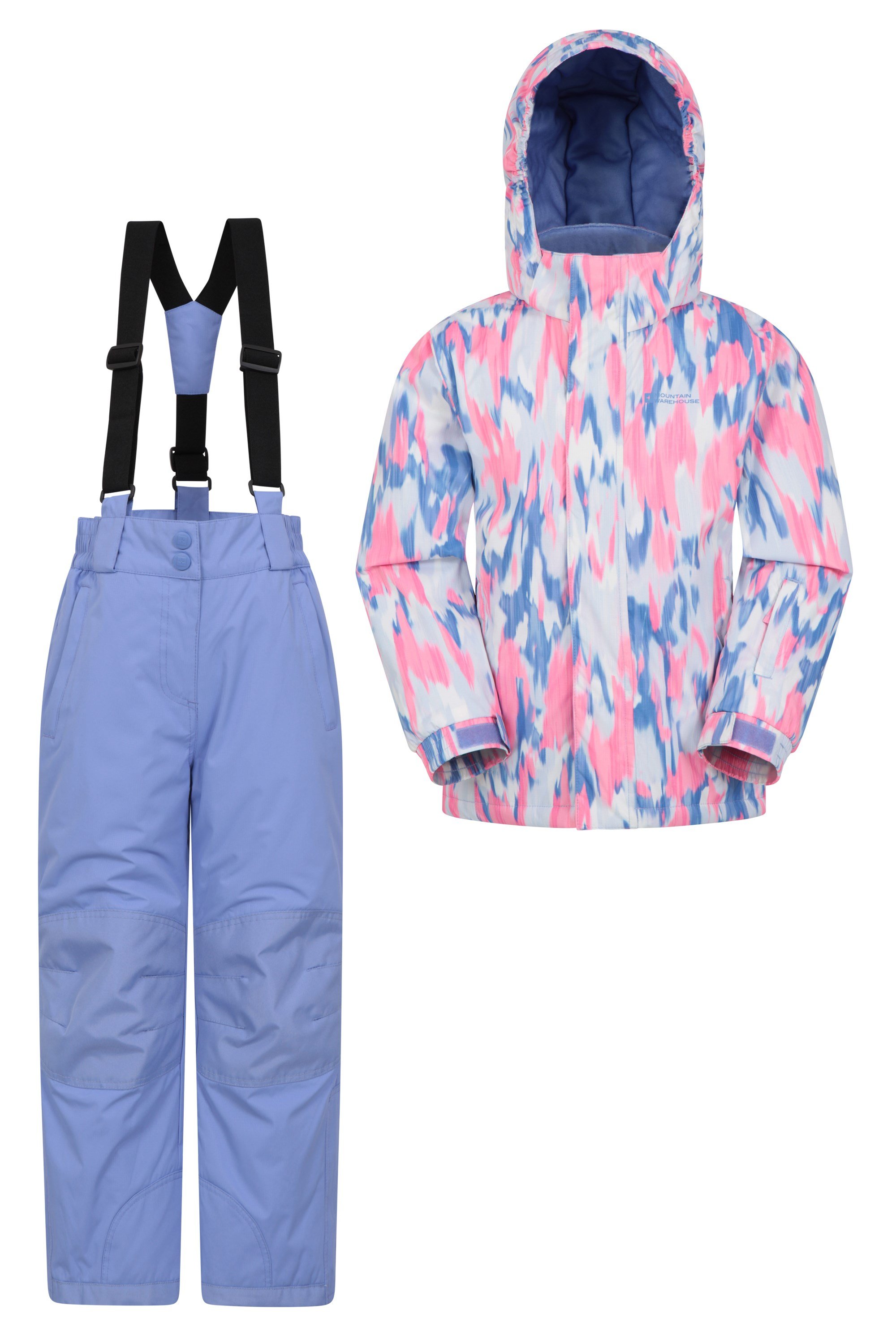 Kids Winter Puffer Jacket and Snow Pants 2-Piece Snowsuit Skisuit Set 