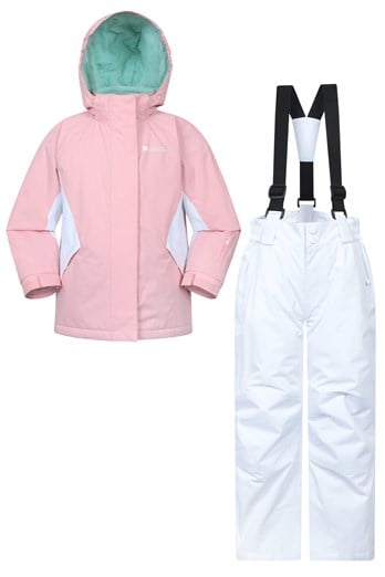 Kids Ski Jacket and Pant Set Light Pink