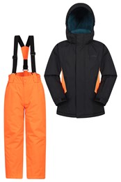 Zimowy zestaw dziecięcy spodnie + kurtka Pomarańczowy