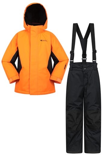 Kids Ski Jacket and Pant Set Orange