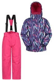 Zimowy zestaw dziecięcy spodnie + kurtka Różowy