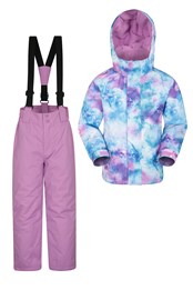 Kids Ski Jacket and Pant Set Purple