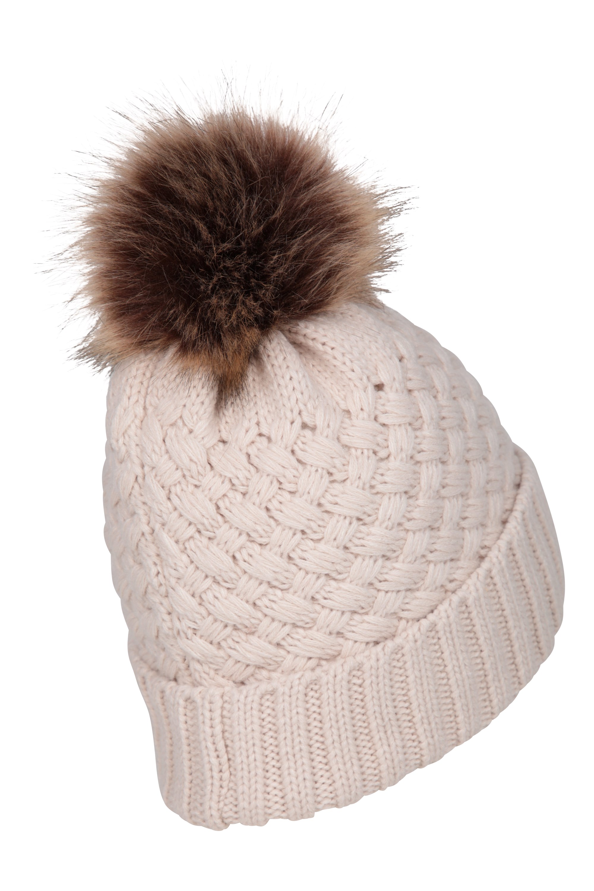 Lisbon Sherpa Lined Womens Thermal Pom-Pom Beanie