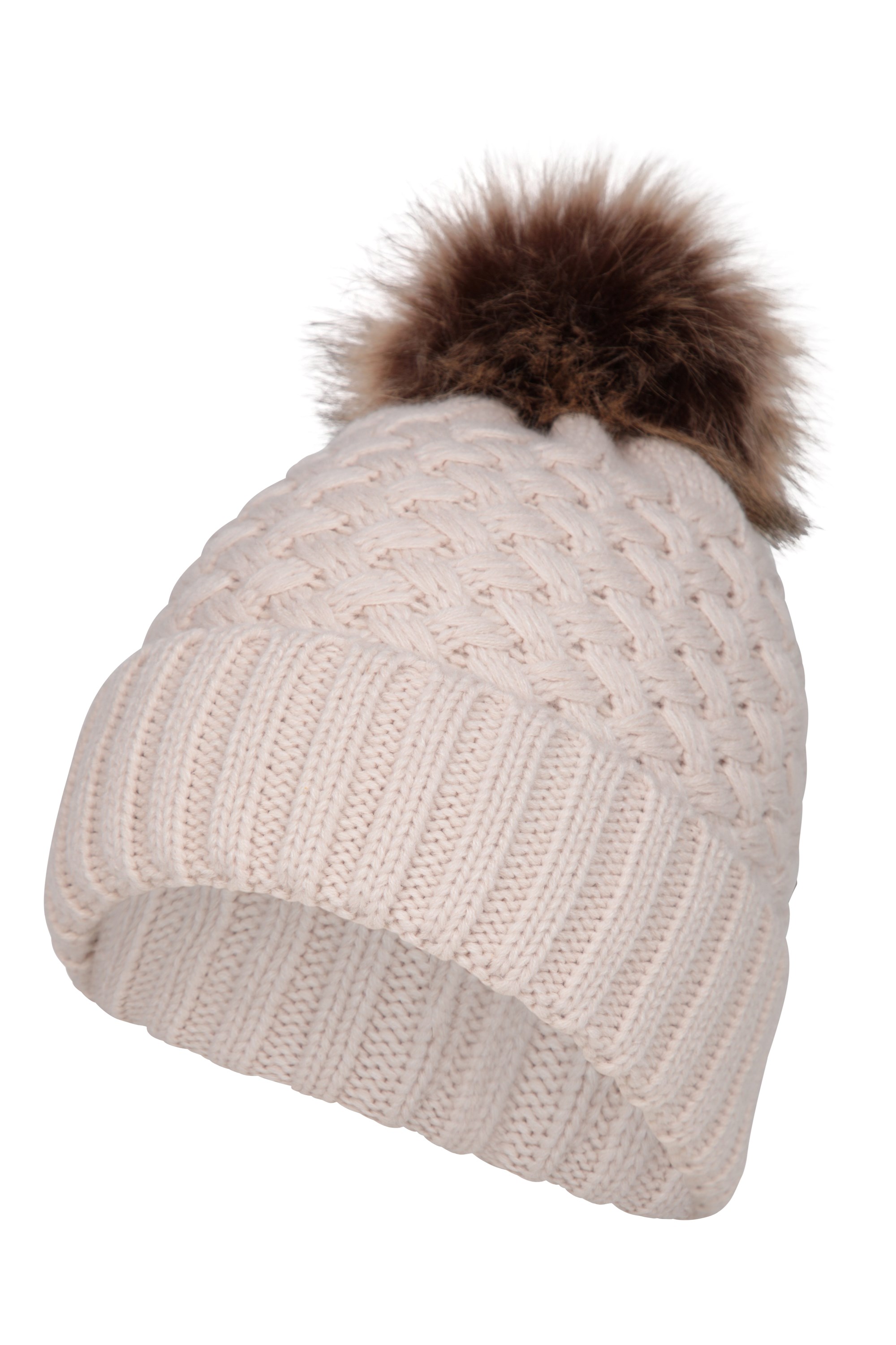 Lisbon Sherpa Lined Womens Thermal Pom-Pom Beanie