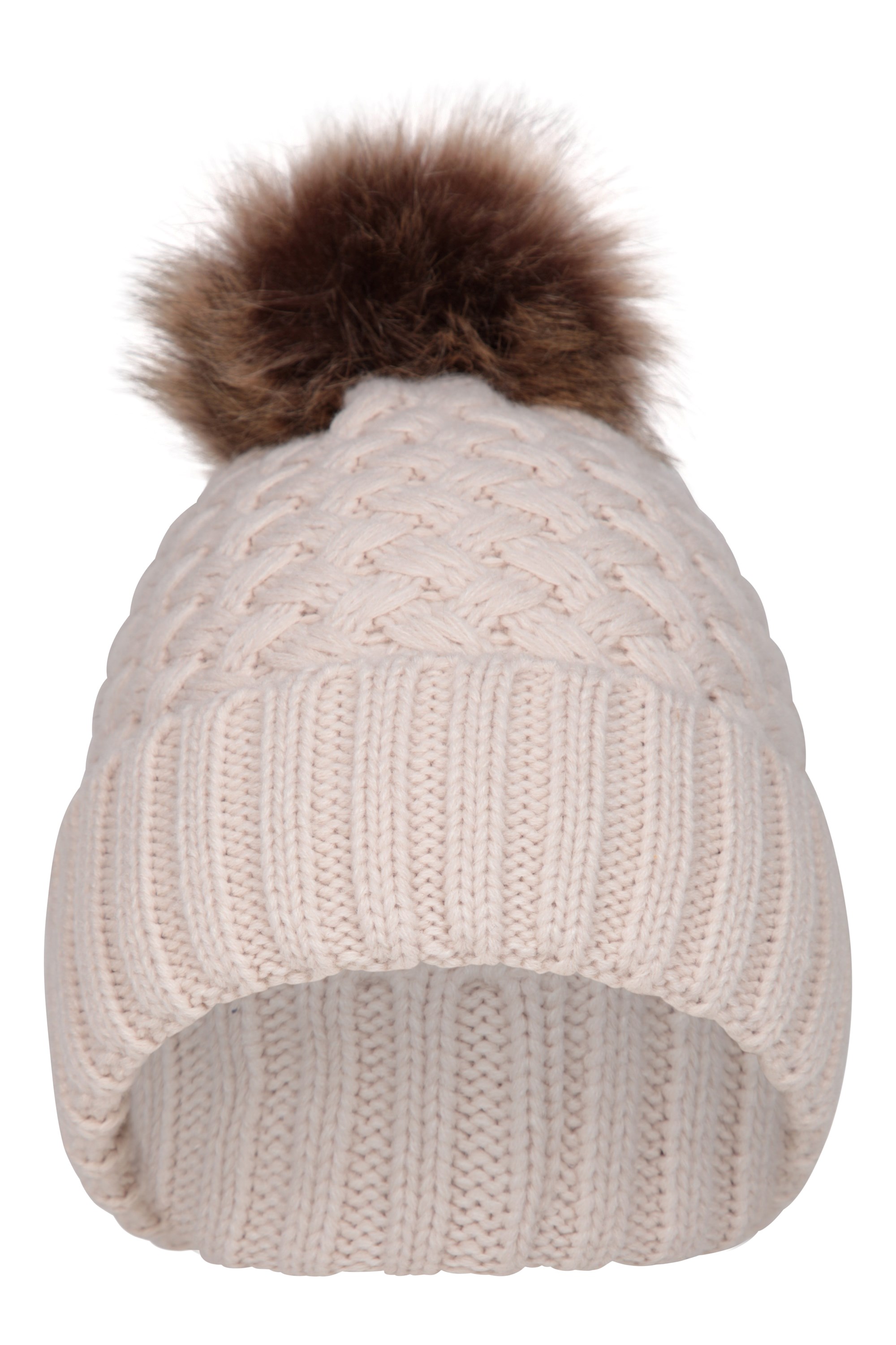 Lisbon Sherpa Lined Womens Thermal Pom-Pom Beanie