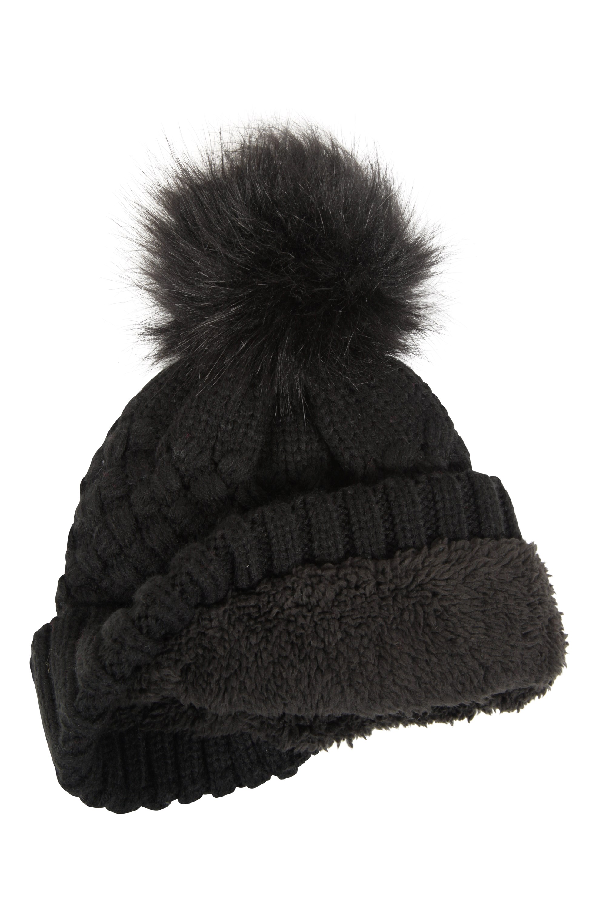 Lisbon Sherpa Lined Womens Thermal Pom-Pom Beanie