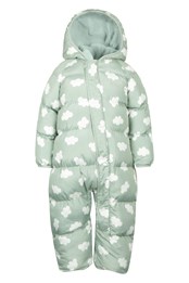 Frosty Printed Toddler Padded Suit Leaf Green