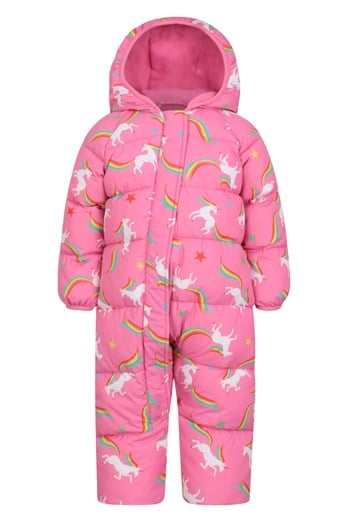 Frosty Printed Toddler Insulated Suit Pink