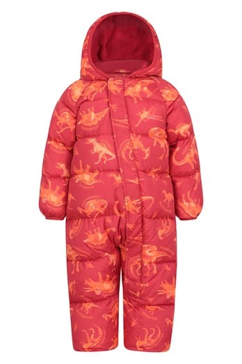 Frosty Printed Toddler Padded Suit Red