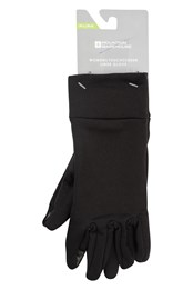 Touch Screen Womens Liner Gloves Black