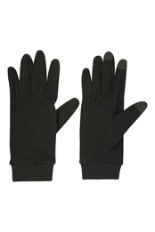 Merino Mens Liner Gloves Black