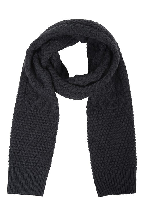 undefined | Mens Cable Knit Scarf