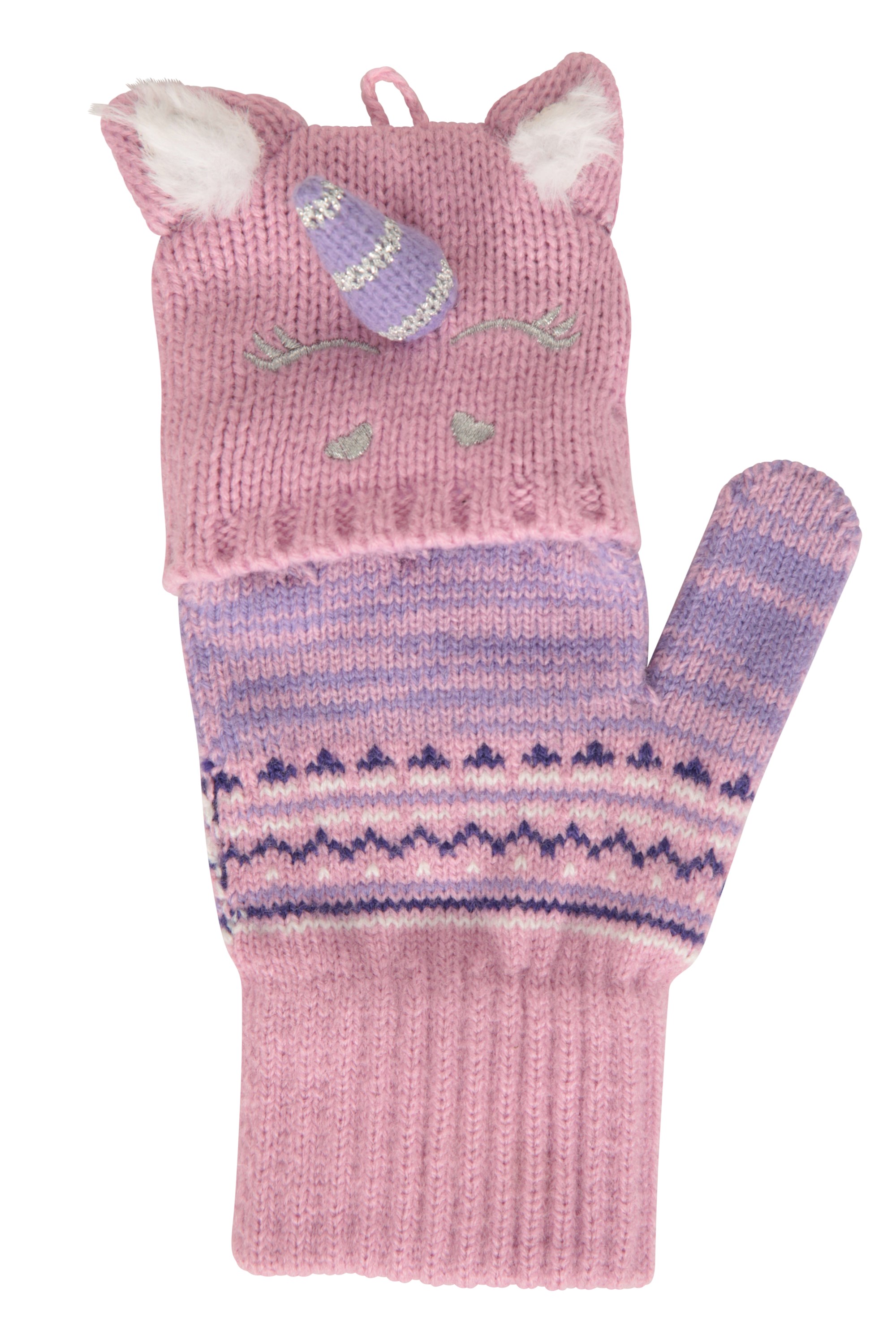 Unicorn Kids Knitted Gloves