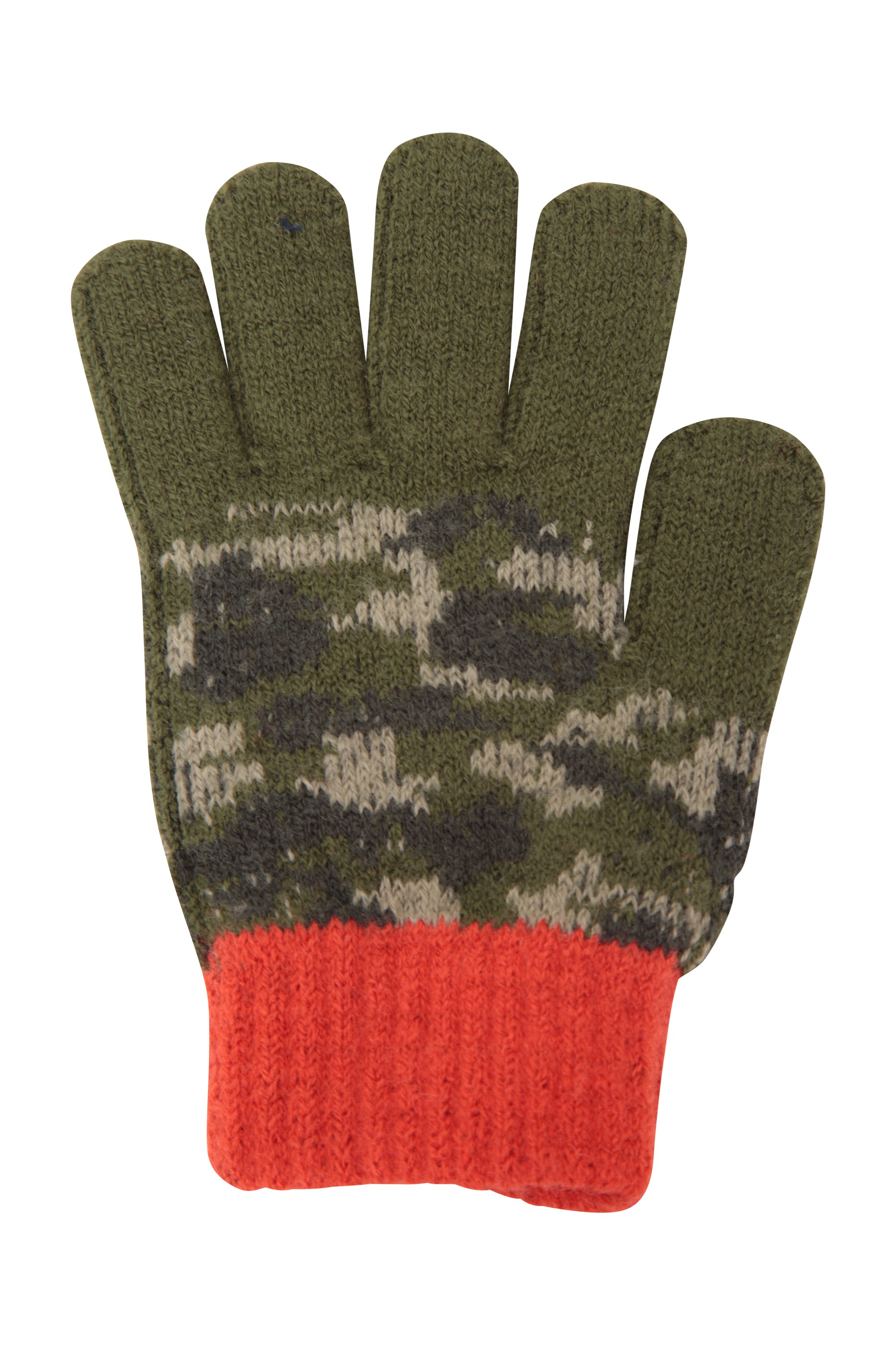 camo knit gloves