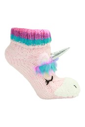 Unicorn Kids Grippi Socks Light Pink