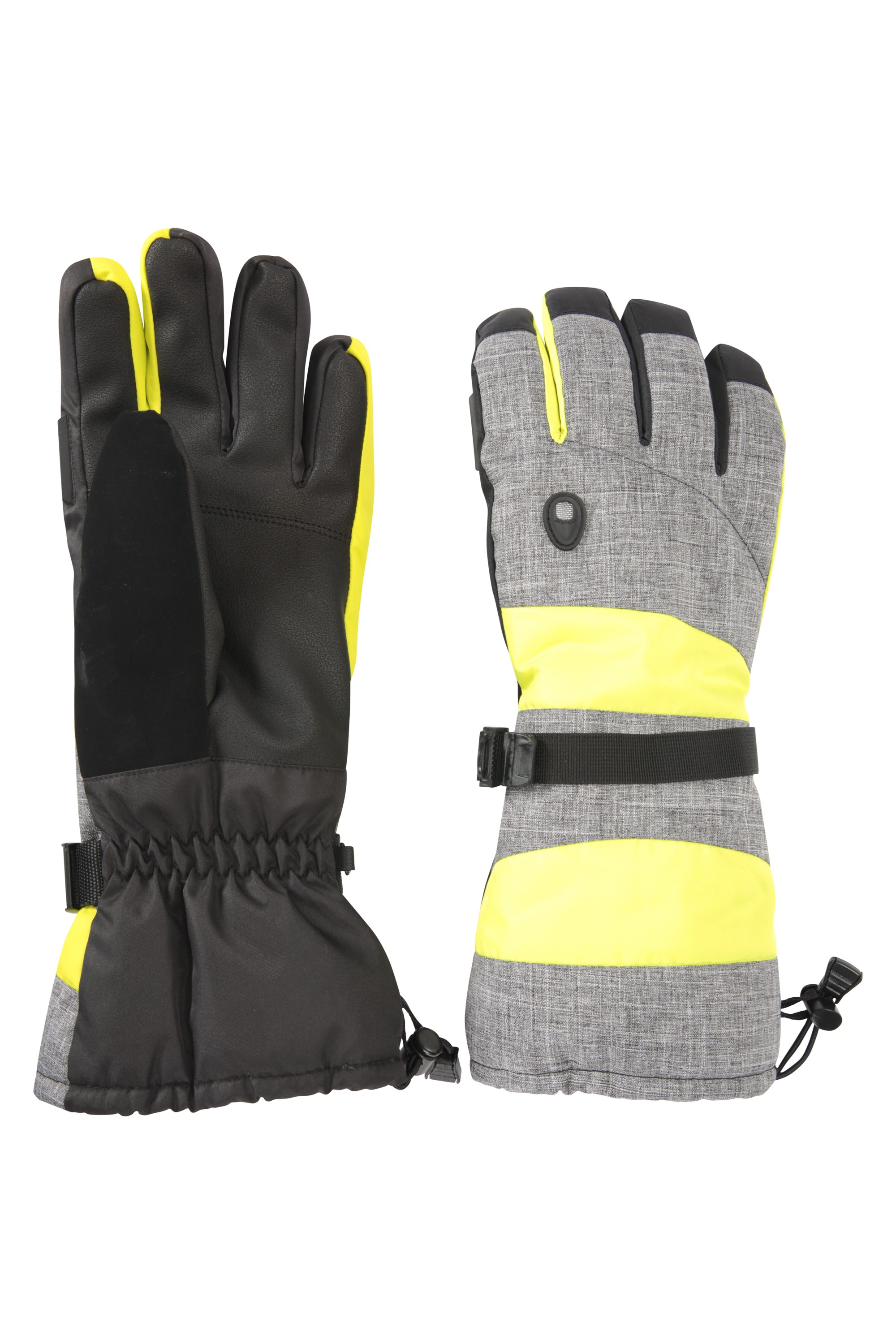 mens yellow ski gloves