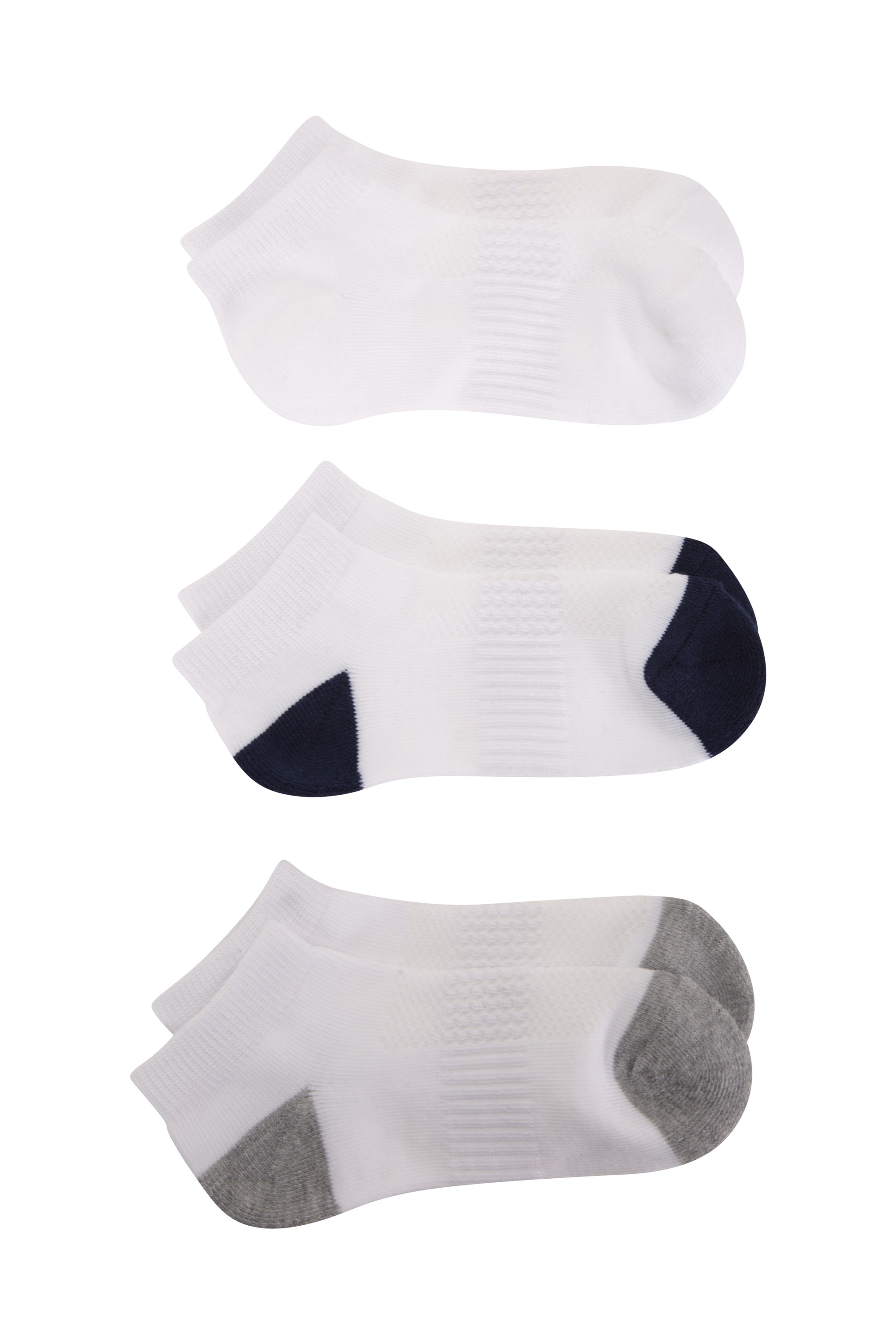 IsoCool Kids Trainer Socks Multipack - White