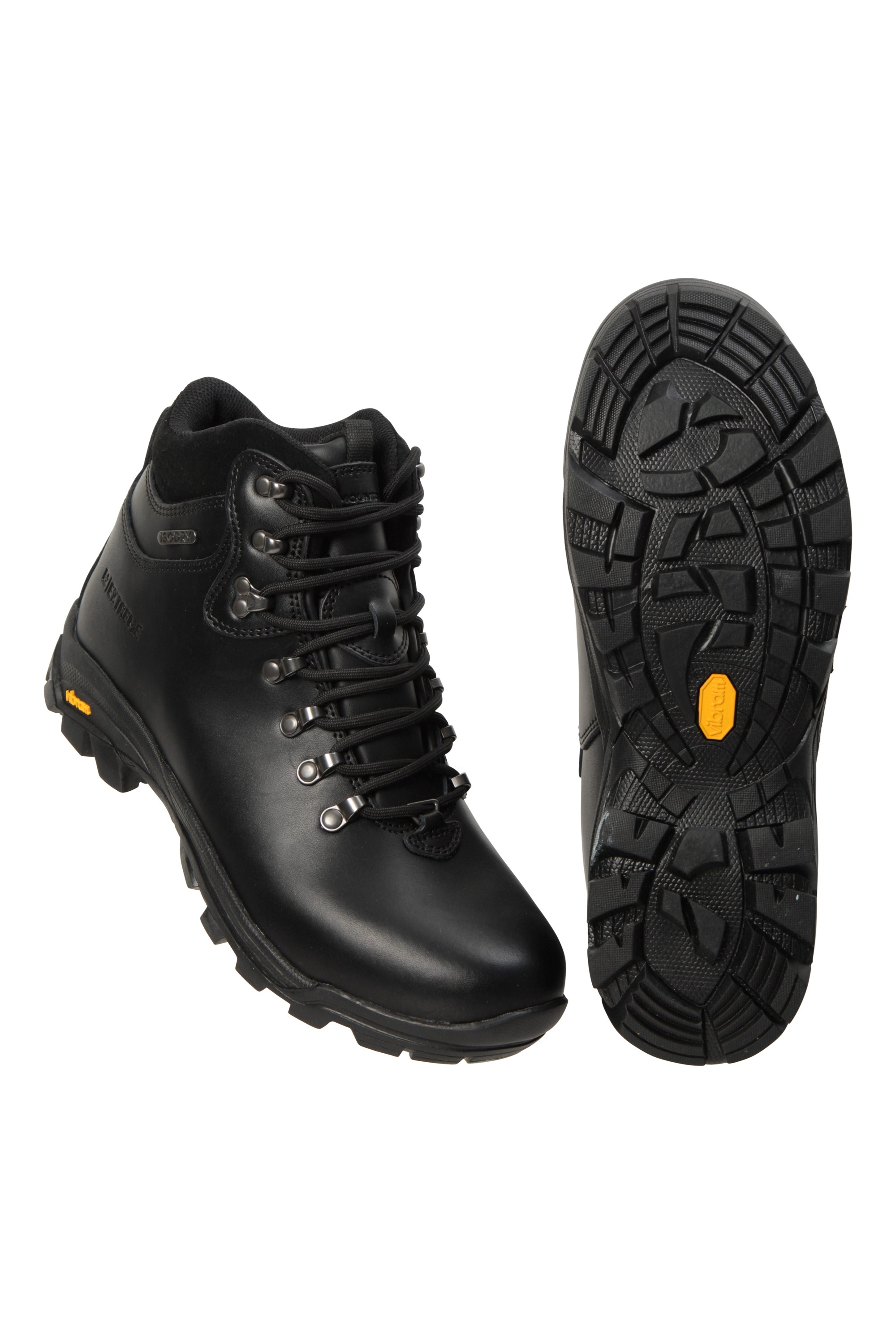 Latitude Extreme Mens Leather Waterproof Walking Boots - Black