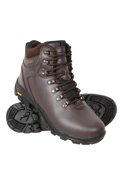 Latitude Extreme Mens Leather Waterproof Walking Boots - Brown