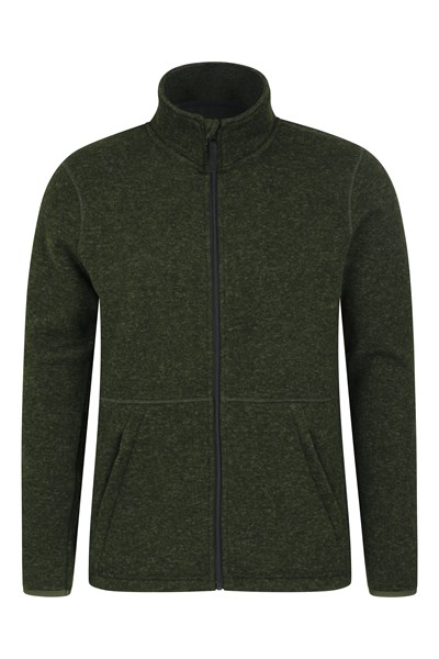 Idris II Mens Full-Zip Fleece Jacket - Green