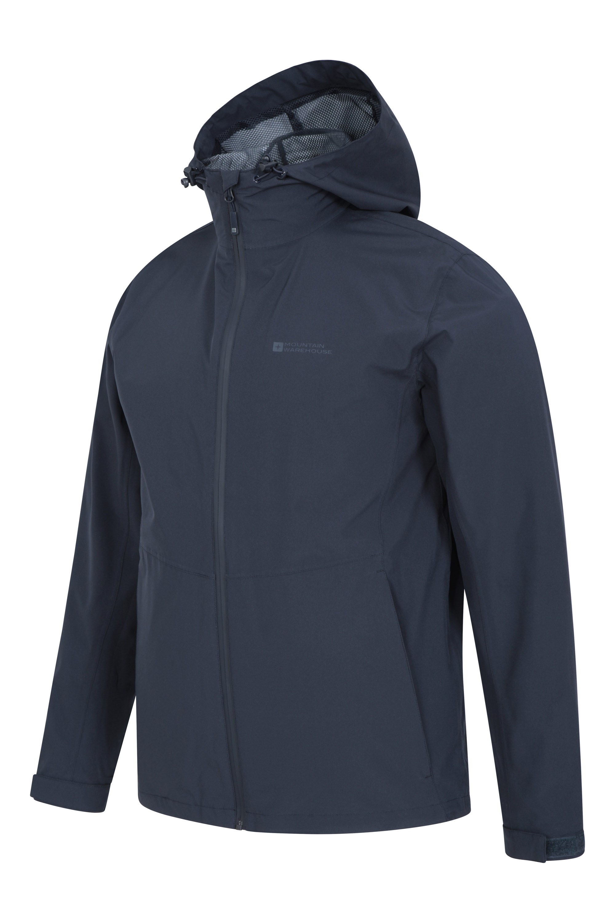 Best for Travelling Hiking Taped Seams Mountain Warehouse Covert Mens Waterproof Jacket Trekking Adjustable Hood Lightweight Rain Jacket Breathbale Coat